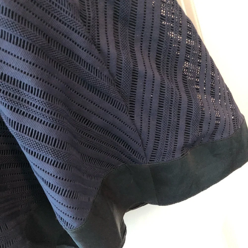 Rag & Bone Black And Navy Mini Skirt Size 2